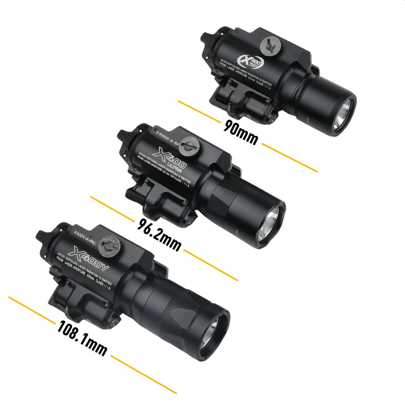 

Surefir X400 X400U X400V LED Flashlight Pistol Light Fit 20mm Picatinny Rail