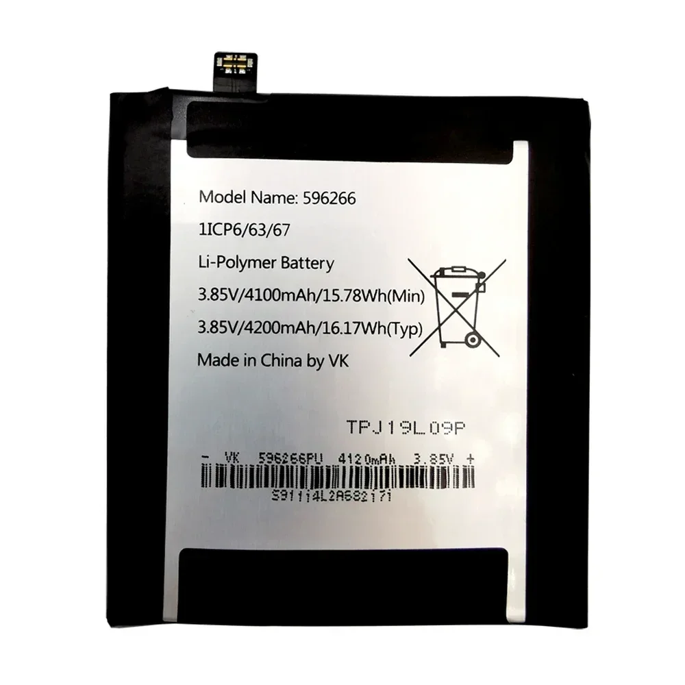 2024 Years 100%Original 4200mAh 596266 Battery For Wiko TPJ19K05P CAT Aterpillar CAT S42 Mobile Phone Batteries