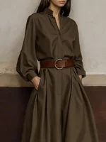 Onecozyday 2026 Stylish Solid Color Coverall for Urban Women Stand Collar High Waist Loose Fit One-piece Suit Casual Jumpsuits - Image 2