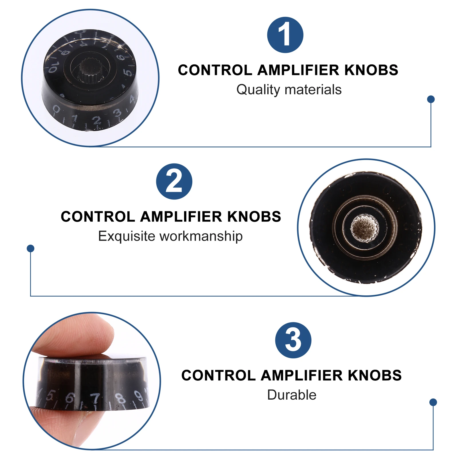 

Electric Guitar Knob Cap Instrument Accessories Rotary Control Potentiometer Audio Volume Effect Pedal Knobs
