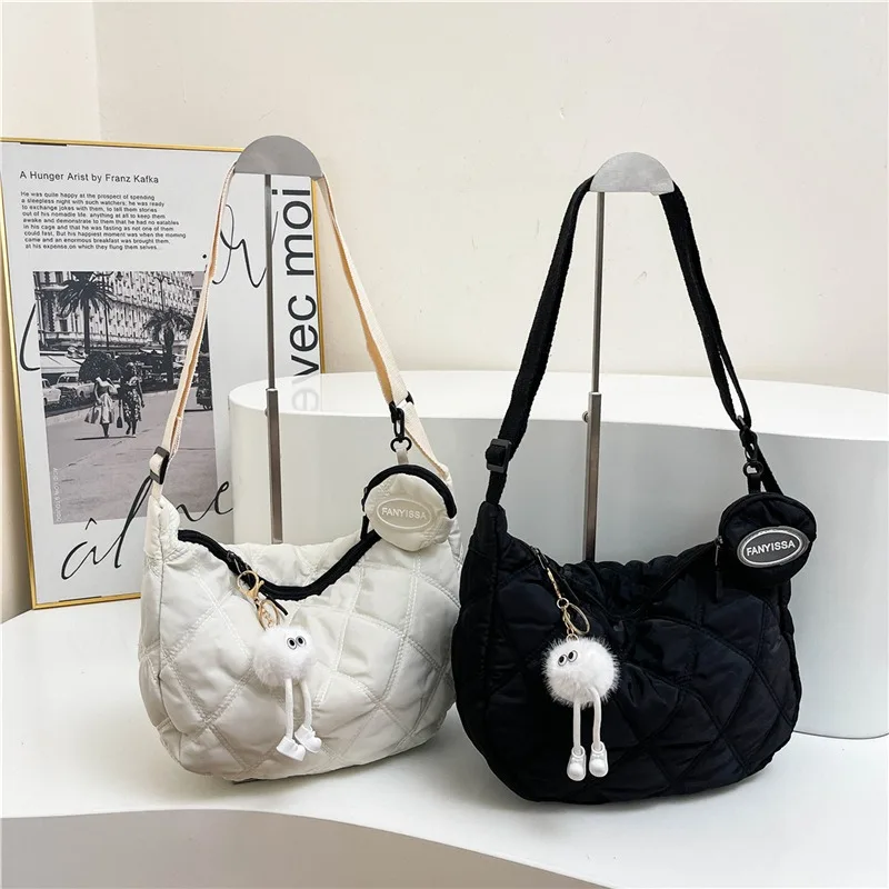 

2025 Autumn Winter New Quilted Underarm Puffy Bag Women's Large Capacity Shoulder Crossbody Purse