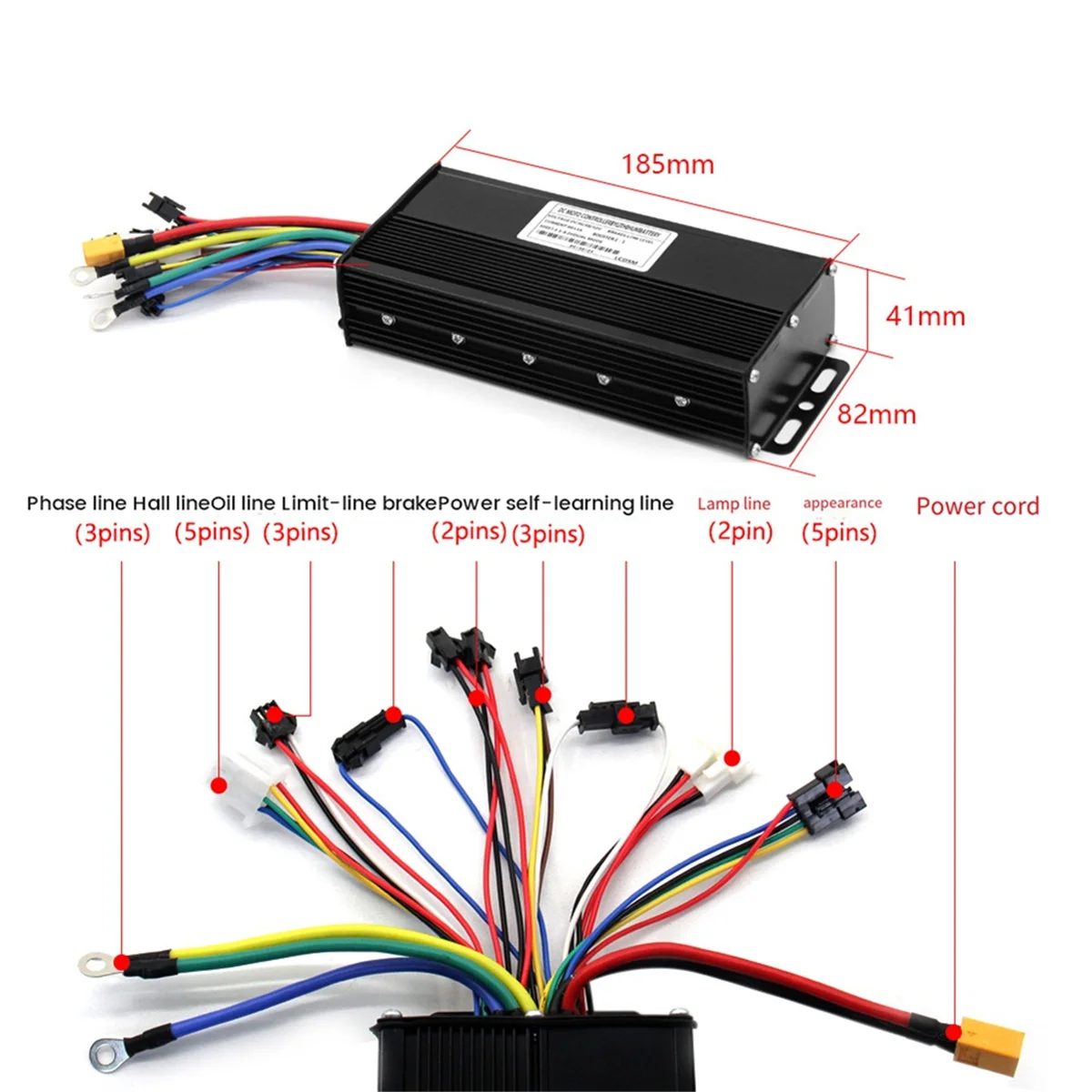 Electric Bicycle 36V 48V 52V 40A 3 Model Sinewave Controller UKC1 LCD Display for 1500W 2000W Ebike Accessories