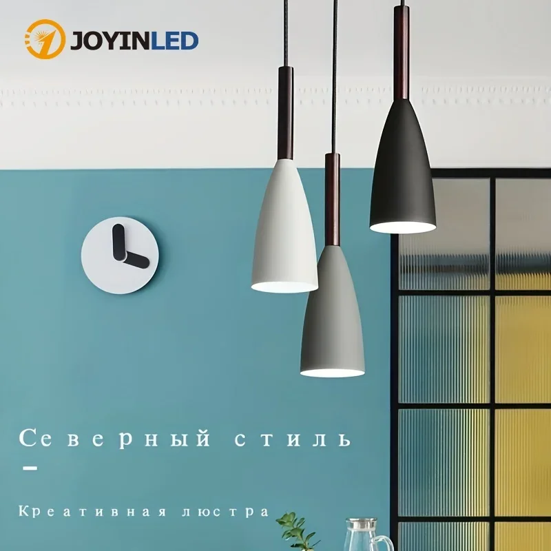 Modern Macaron Chandelier Single Head Color Cafe Milk Tea Shop Hot Pot Restaurant Nordic Restaurant Pendant Lamp