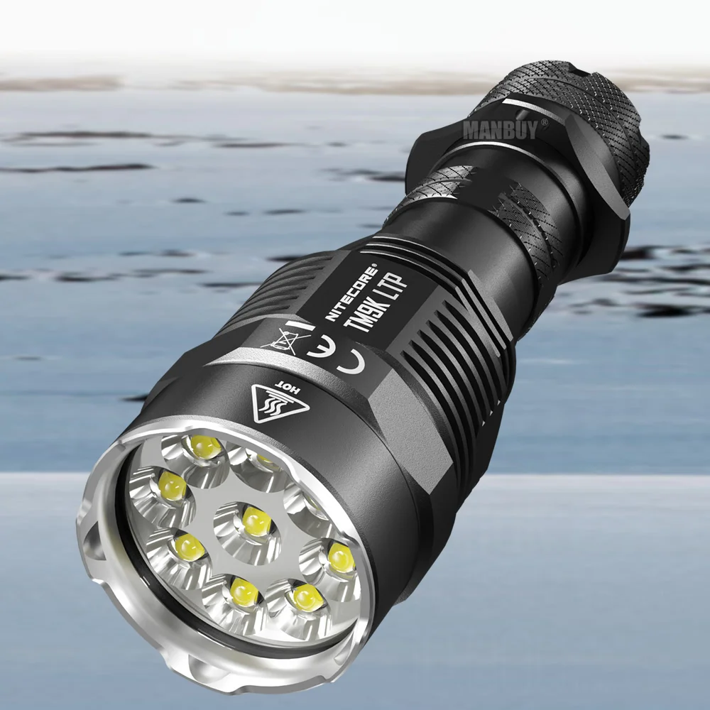 Nitecore TM9K-LTP 9xCREE XP-L2 HD LEDs 9800 Lumens USB-C Rechargeable Built-in Low Temperature Resistant -40C Battery Flashlight