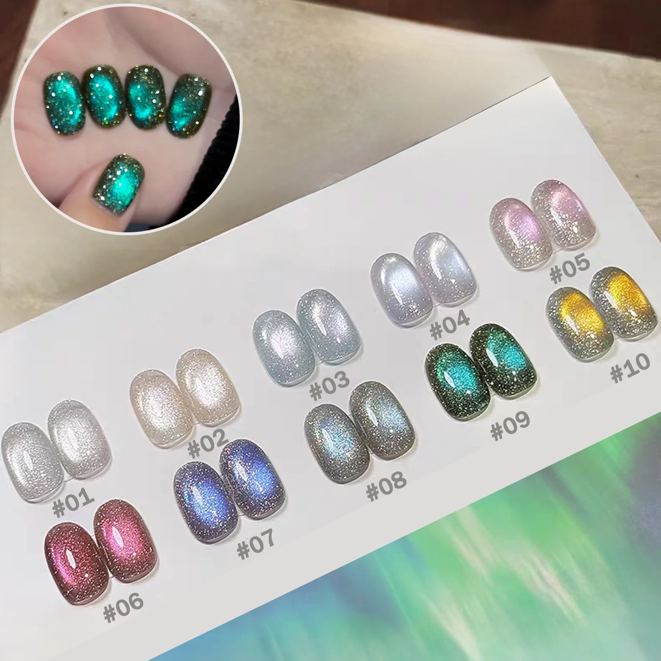 1 pieza de esmalte de uñas en  - Nail Art Emerald Blue reseña y precio