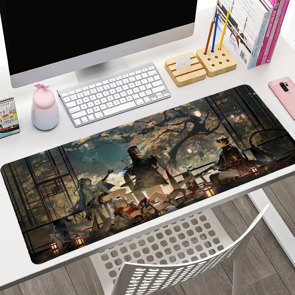 Anime Girl Nian Arknights Mousepad Large Gaming Mouse Pad LockEdge Thickened Computer Keyboard Table Desk Mat