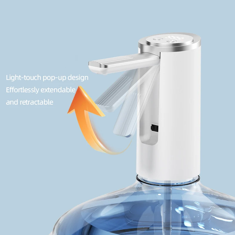 مضخة توزيع المياه المحمولة مضخة توزيع المياه الكهربائية تصميم متكامل قابل للطي مع مؤقت 4 سرعات مضخة مياه شحن USB