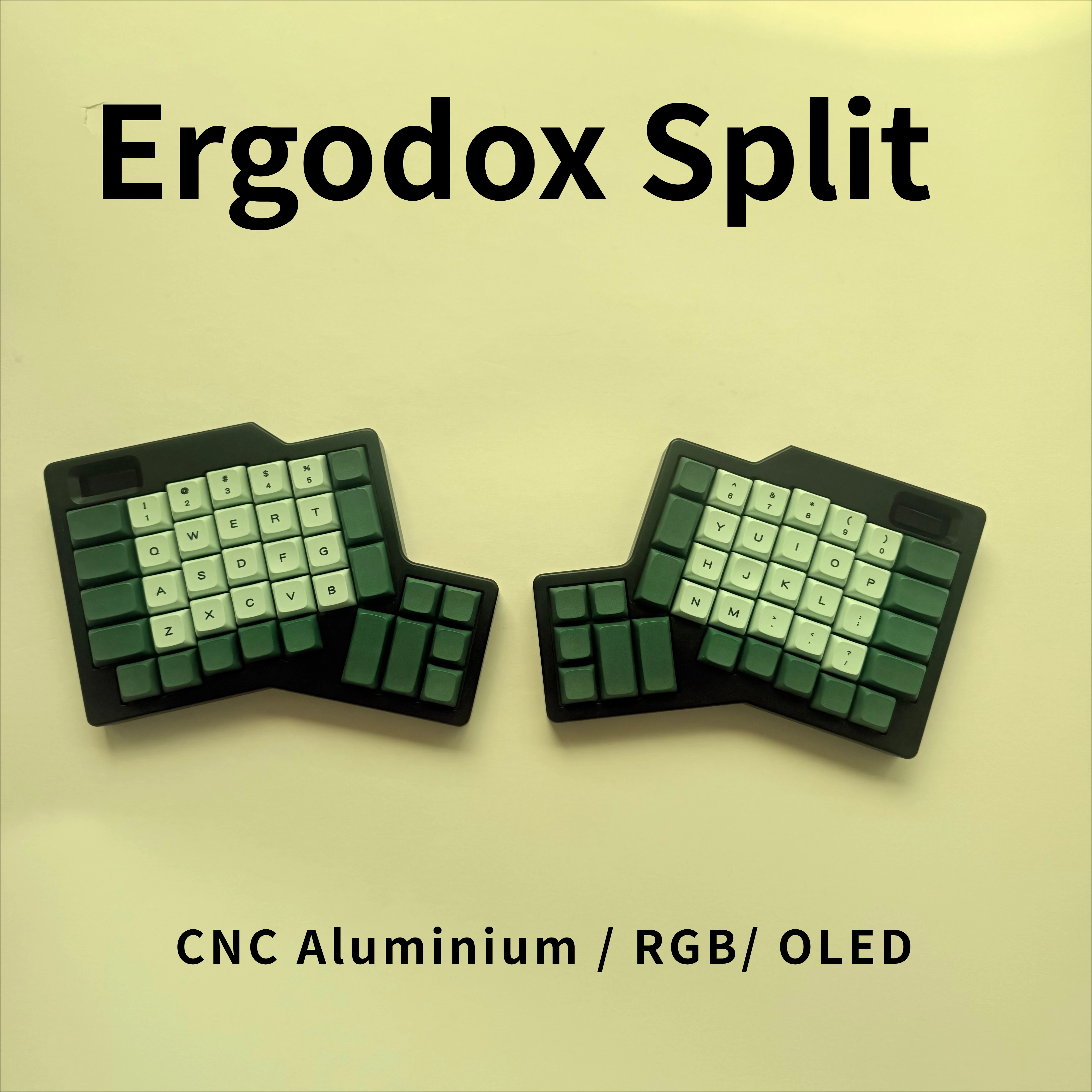 Ergodox Wired Split Mechanical Keyboard CNC Aluminium Case OLED Screen Hot Pluggable Custom Ergodone Ergonomic Separate Keyboard