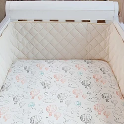 Parachoques de cuna a cuadros para recién nacido, Protector de cojín para habitación de bebé, azul, suave, adornos anticolisión, barreras de cama de seguridad para niños pequeños
