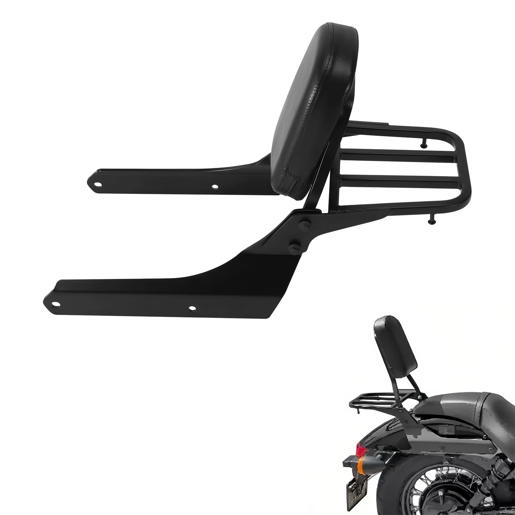 

Motorcycle Backrest Sissy Bar W/ Luggage Rack For Honda Shadow Spirit Phantom 750 VT750C2 VT750C2B