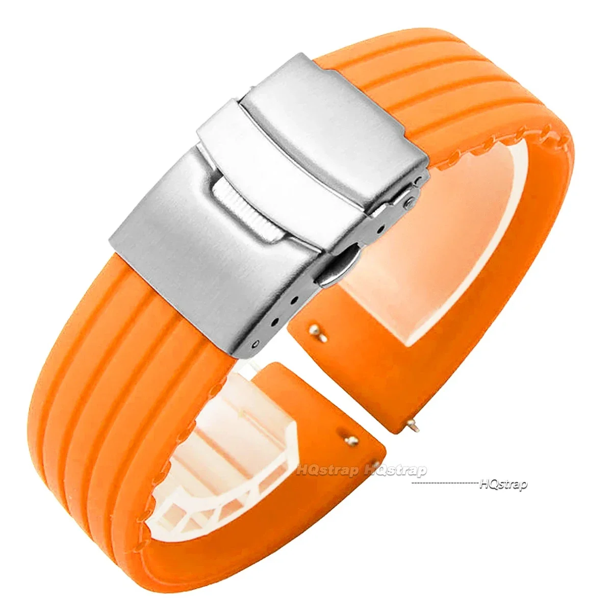 Silikonkautschuk-Uhrenarmband mit Faltschließe, 18 mm, 20 mm, 22 mm, 24 mm, für Omega-Uhr, Ersatzarmband für Seiko-Sportarmbänder