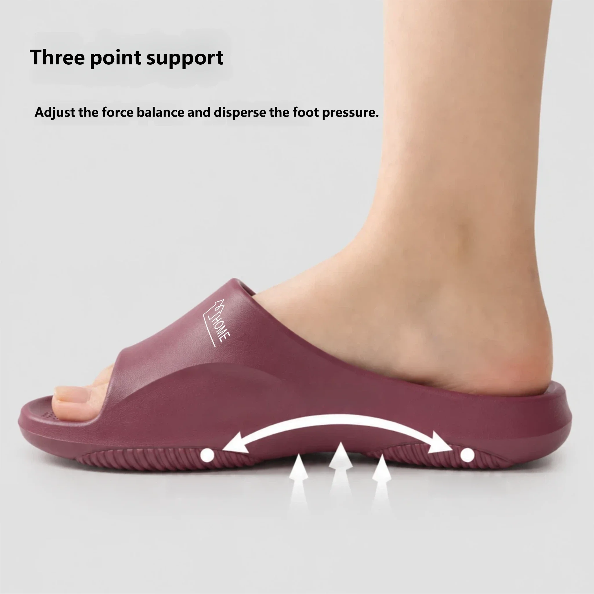 Unisex Fashion EVA Slide Slippers One‑Piece Molding Cushioning Rebound Thick Sole Non‑Slip Indoor Outdoor Casual Slides for Men