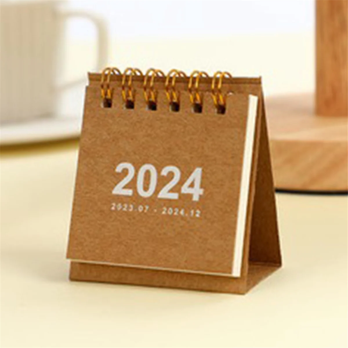 Mini calendarios de escritorio de 4 piezas, de enero 2024 a diciembre 2024, calendario de bolsillo