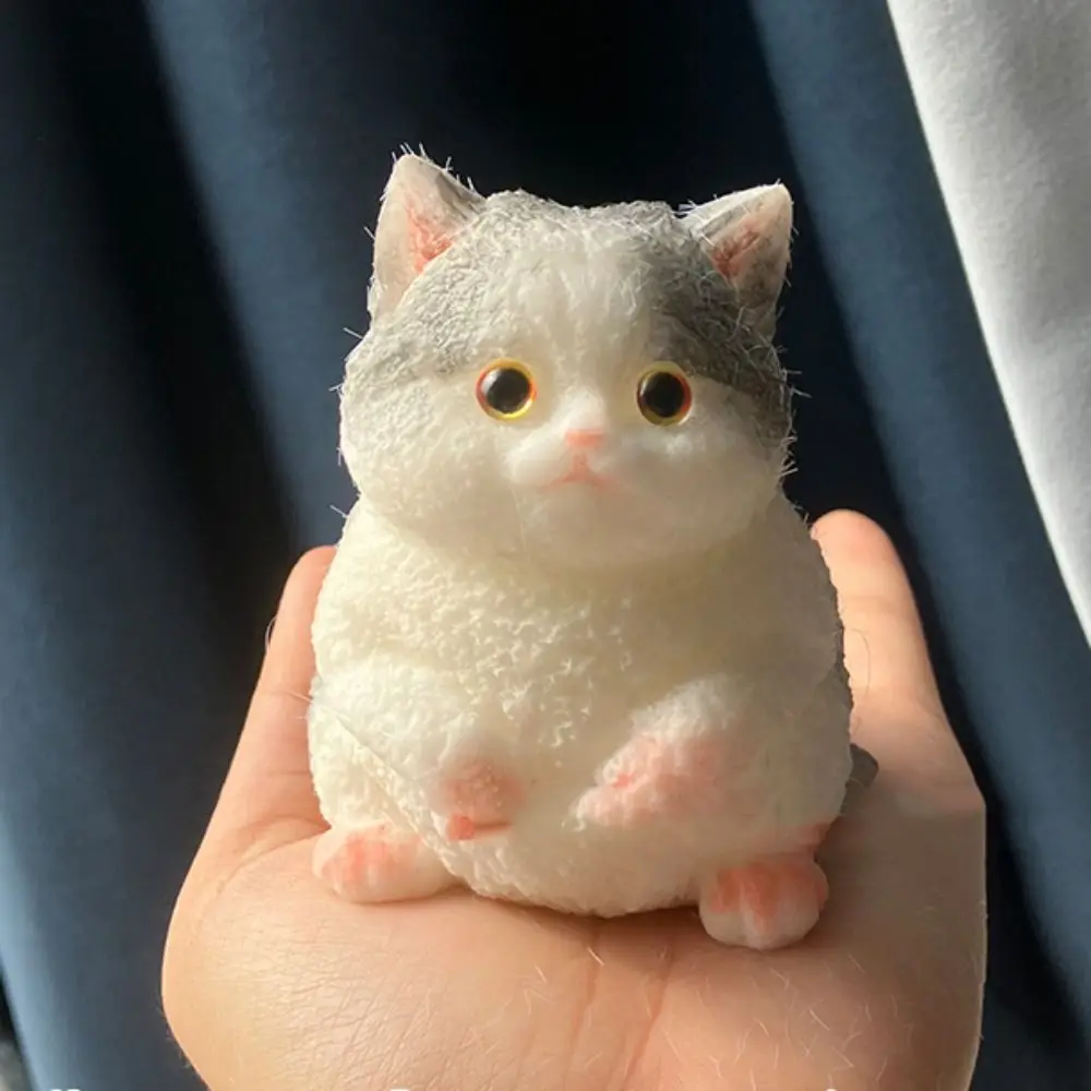 Mignon rebond lent gros chat poupée presser jouet Animal coloré Simulation chat presser jouets dessin animé doux chat Fidget jouet pour les enfants