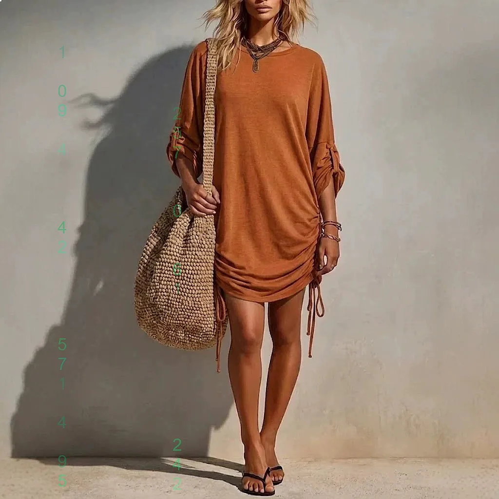 Vestido Casual Redondo con Cordón - usage example