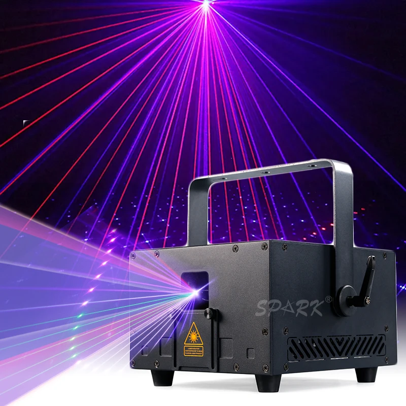 Cheap Price Sky Projector Beam Full Color Animation Mobile Phone Ilda Control 10W RGB High Power Laser Light Flight case