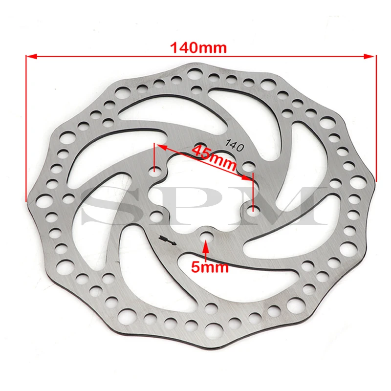Line Pulling Disc Brakes 120mm 140mm Front/Rear Disc Brake Caliper For Electric Scooter Rear Wheel Aluminum Alloy Brake