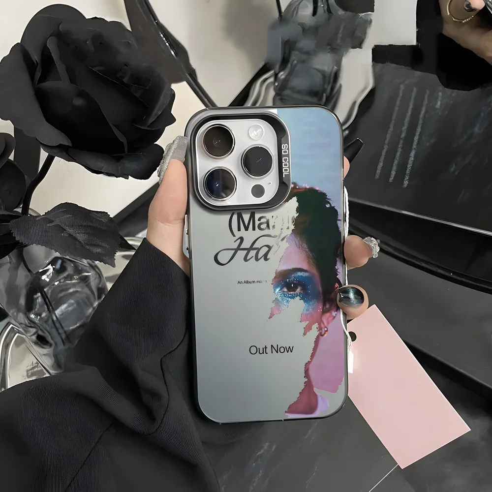 Singer H-HalseyS Album Phone Case For IPhone 16 15 14 13 12 11 Pro Max Black Purple Matte Laser Metallic Aurora Funda