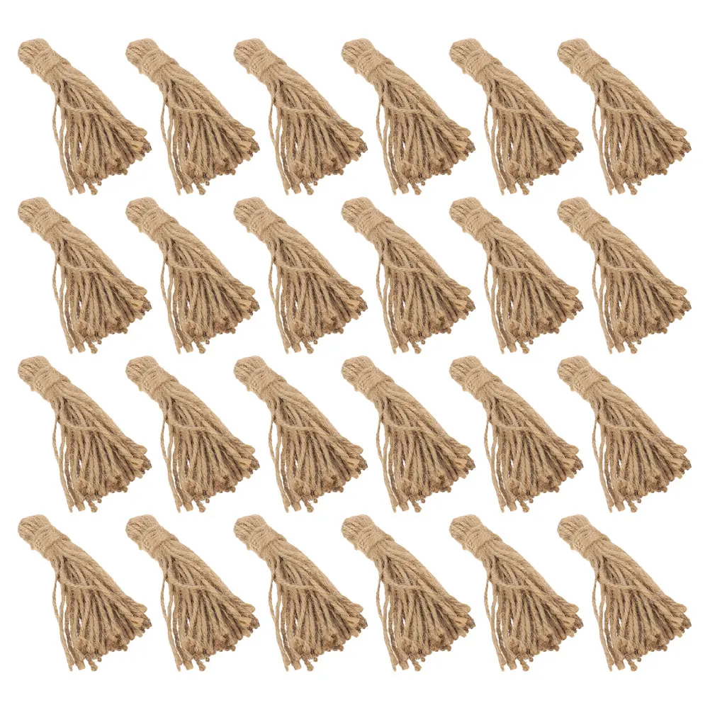 

30Pcs Jute Tassels Craft Rope: Mini Tassels for DIY Wood Bead Garlands Burlap String Decoration Rustic Home Decor Craft Supplies