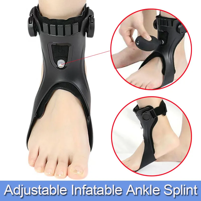 

1Pcs Adjustable Inflatable Drop Foot Brace Orthosis-AFO Ankle Support With Comfortable Adjustable Buckle-For Ankle Relieve Pain