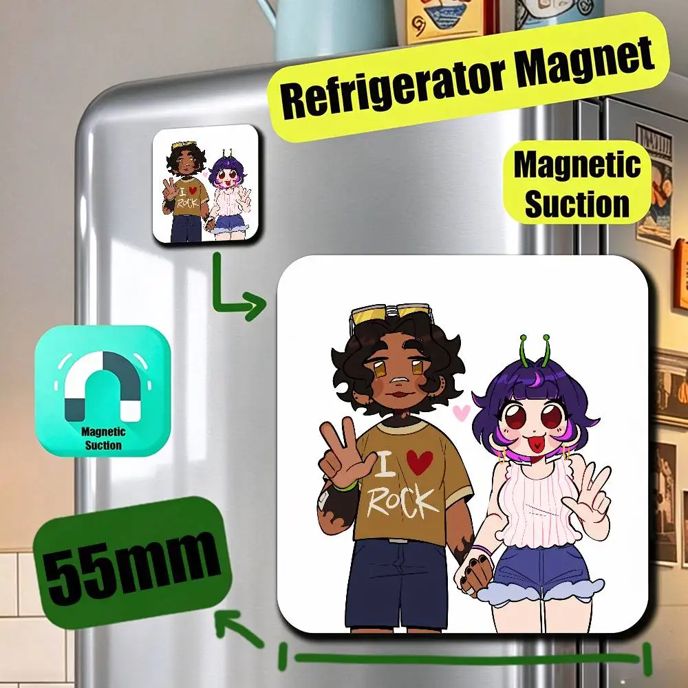 For Overwatch Lucio Emre Ramattra Fridge Magnetic Metal Icebox Cabinet Custom Refrigerator Magnets Decoration Gift