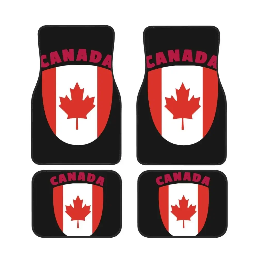 

Коврики для ног General Motors с узором флага Канады, противоскользящие и противоскользящие защитные коврики General Motors, водонепроницаемые коврики, 4 шт.