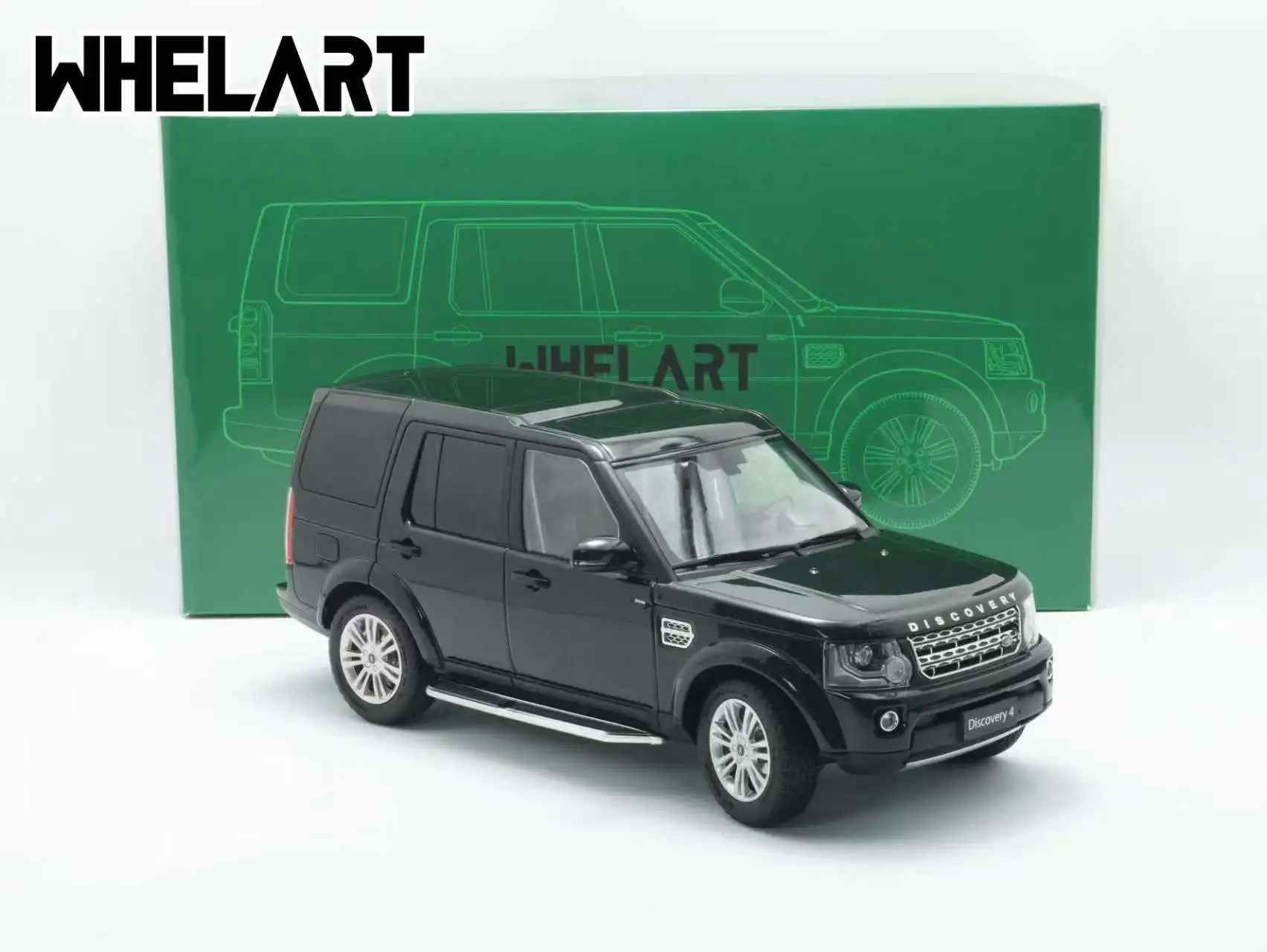 WHELART 1/18 2014 Land Rover Discovery 4 modelo fundido a presión negro verde Metal modelo de coche decoración estática colección de regalos de vacaciones