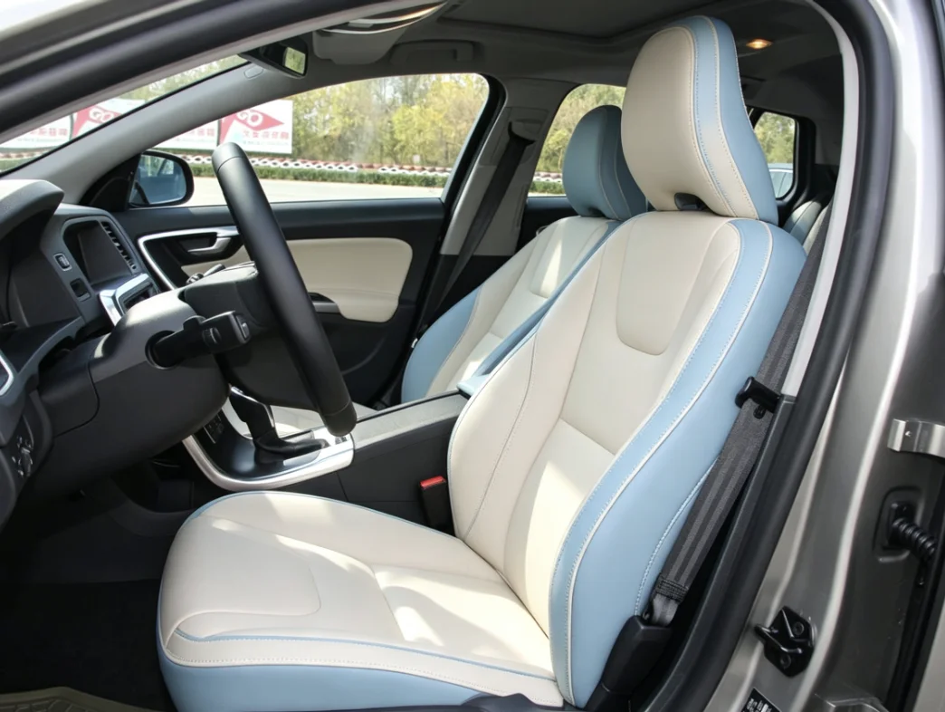 Für Volvo V60 2012~2015 Maßgefertigte Autositzbezüge Luxuriöses Nappaleder 100% Passgenau Innenraumzubehör 360 ° Vollständige Abdeckung – Detail 6