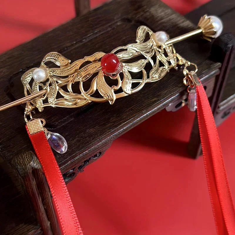 Bestseller Antiker Chinesischer Stil Damen-Anhänger Lange Quasten Stirnband Cosplay-Performance Haarstab Haaraccessoires