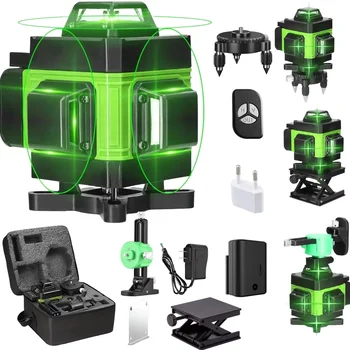 16 green laser beam high precision Nivel laser professional level 4D 360 self-leveling super powerful green laser beams