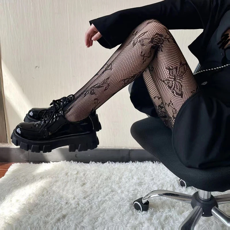 Butterfly Dark Lolita Women's Stockings Sweet Cool Girls Fishnet Stockings Sexy Women's Pantyhose Charming Legs Tights