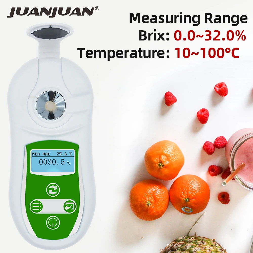 0-32% Sugar Refractometer Brix Concentration Tester Meter Hydrometer For Grapes Fruit Drinks Beverages Optical Instrument