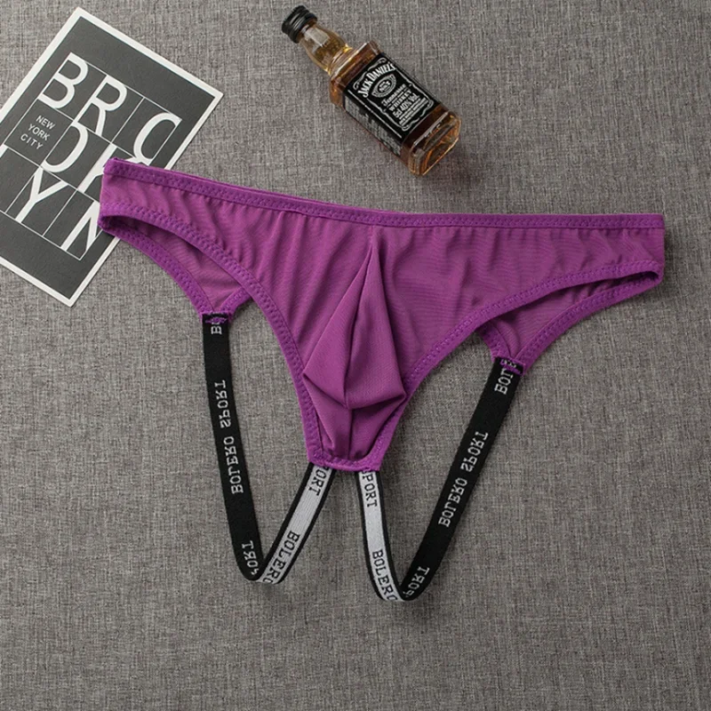 ملابس داخلية مثيرة للرجال بحزام رياضي سراويل تحتية شبكية شفافة ملابس داخلية مثيرة للمثليين #4