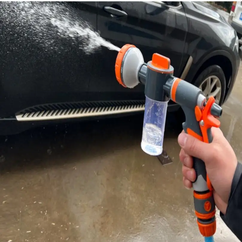 Multifunctional Portable Foam Gun, 8 Functional Adjustable Foam Water Gun  Sprayer Pipe Tube Nozzle Sprinkle Tools