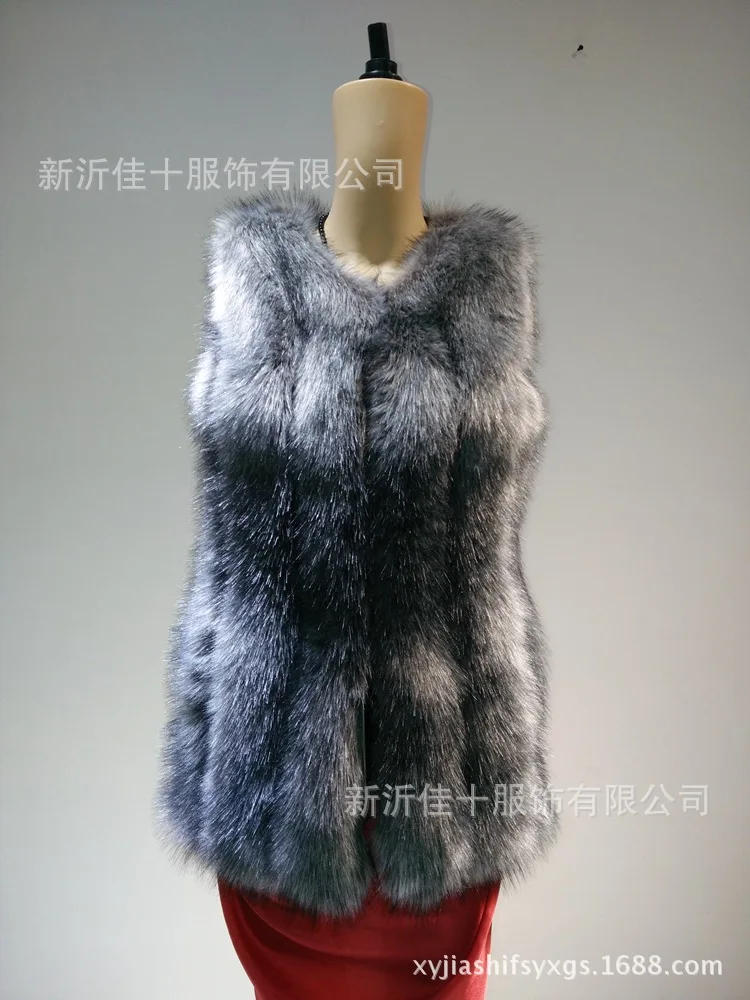 Autumn and Winter Foreign Trade New Imitation Fox Fur Vest Vest Vest Jacket