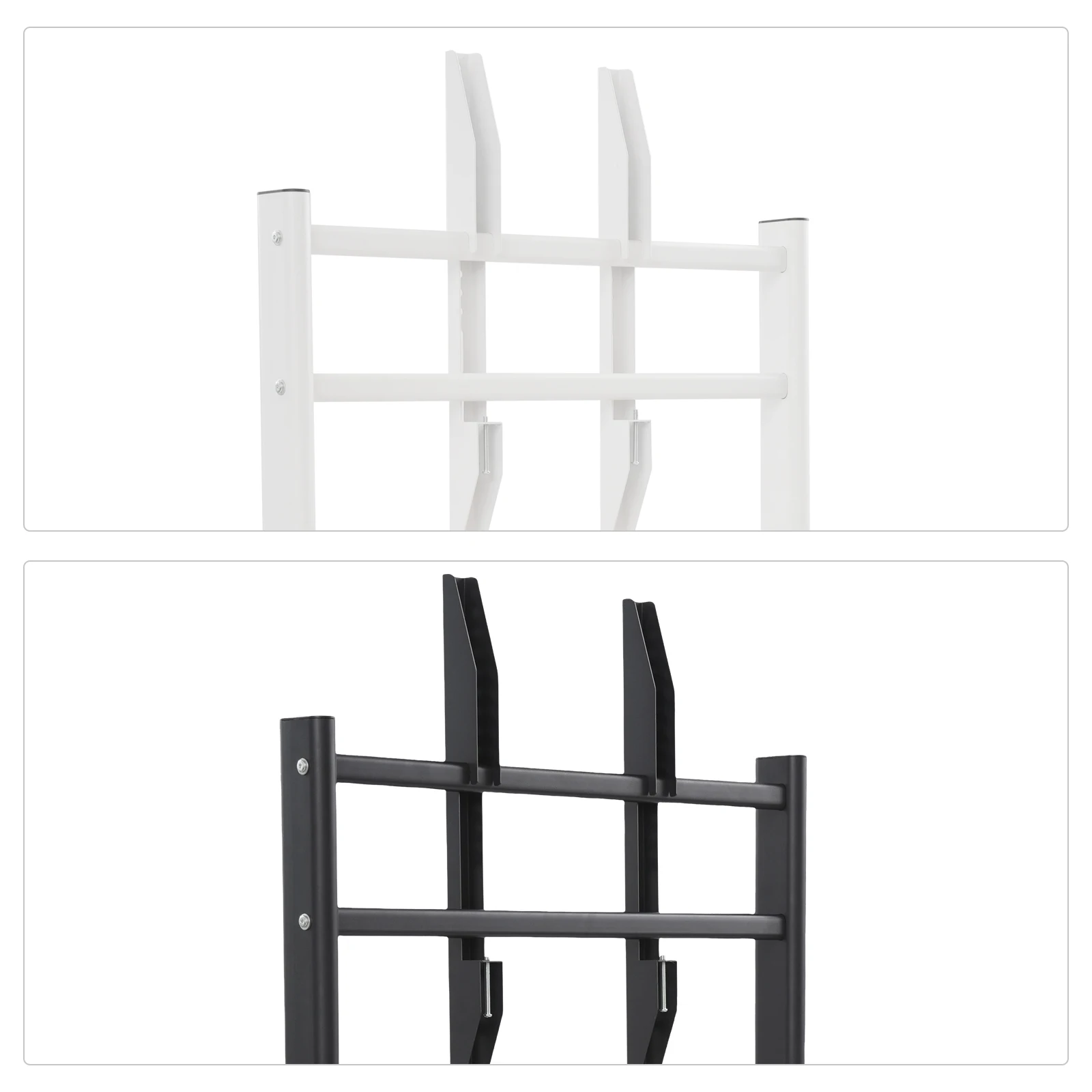 Mobile TV Stand for 43-86'' TVs Tilt TV Cart Holds up to 220.46lb Portable Adjustable Stand with Storage Shelf Rolling Floor