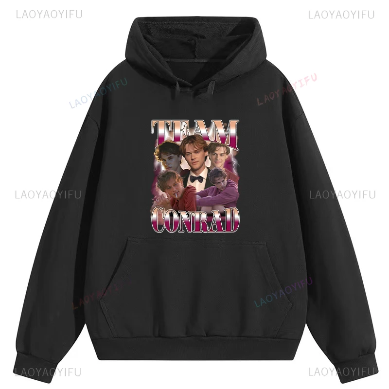 خمر كونراد فيشر هوديي الصيف تحولت جميلة الموسم 3 امرأة رجل فيلم الجرافيك البلوز أزياء عارضة طويلة الأكمام