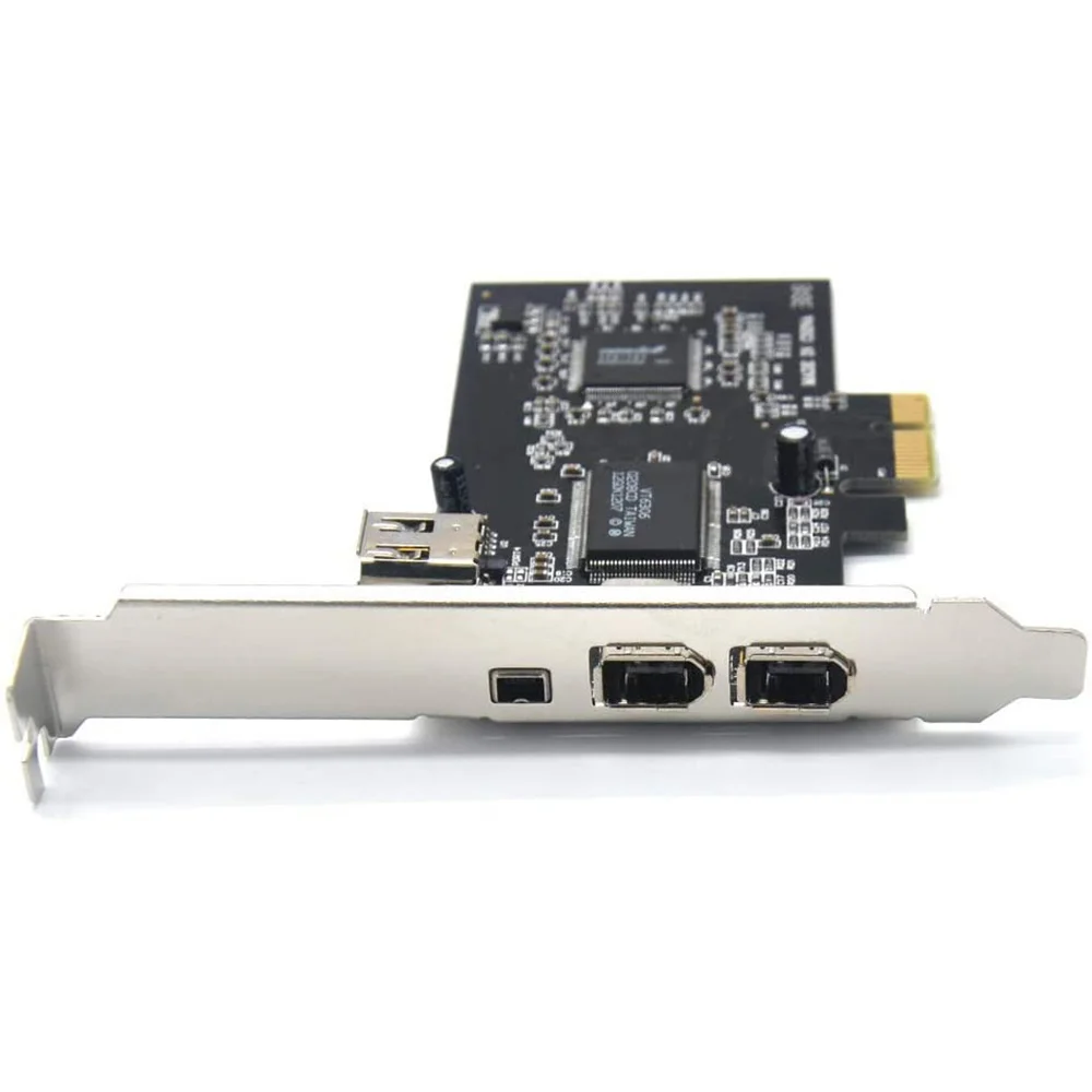 HJ-Pcie 3 Ports 1394A Firewire Expansion Card, PCI Express 1X To IEEE 1394 Adapter Controller For Desktop PC, DV Connection