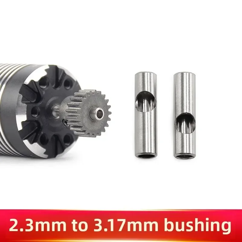Haoying Mini16 Motor Shaft Conversion Sleeve - 2.3mm to 3.17mm Diameter Adapter 0.3g Ultra-Lightweight for 3.17mm Pinion Gears