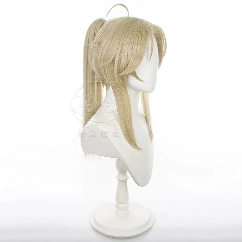 Honkai Star Rail Yanqing cosplay pelo sintético resistente al calor pelucas para fiesta de Halloween