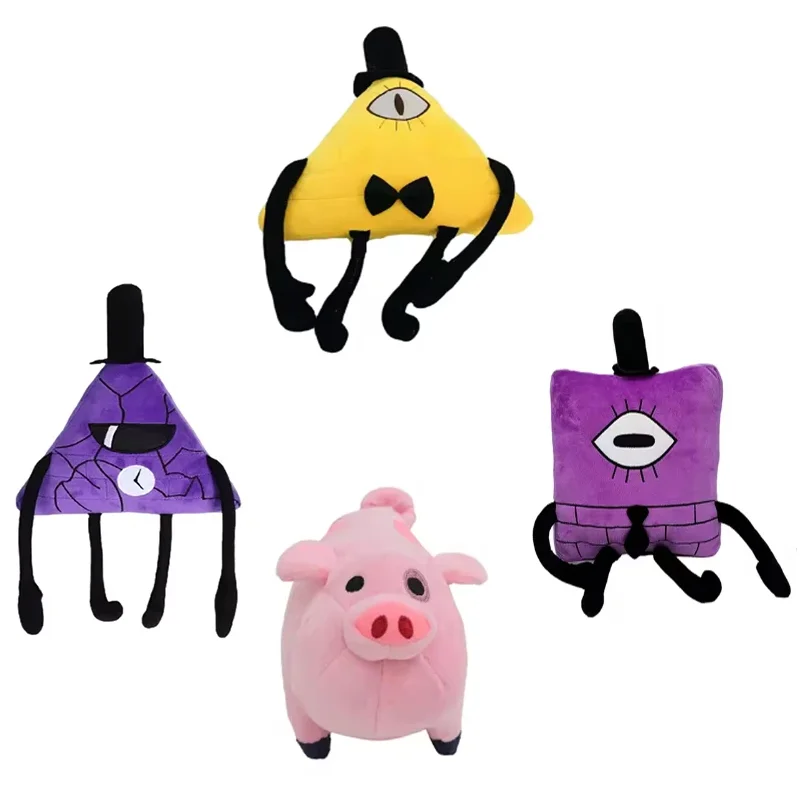 Anime nuevo Bill Cipher muñeco de peluche regalo de cumpleaños de Navidad para niños juegos de dibujos animados de Anime juguetes circundantes muñeca 28cm