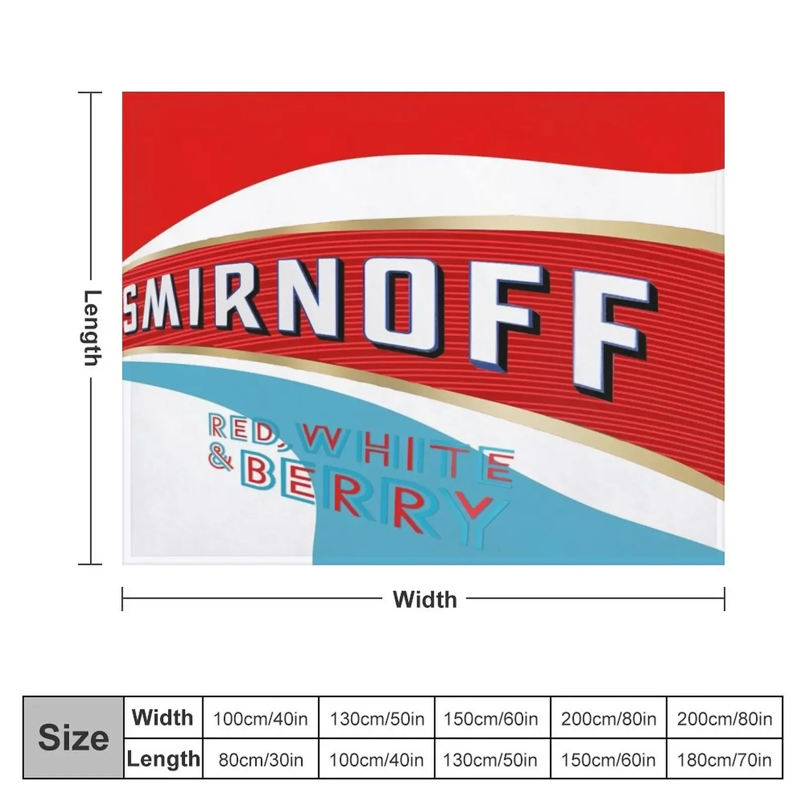 Smirnoff Red White and Berry Throw Blanket Soft Plaid Luxury St Picnic Blankets For Baby Blankets