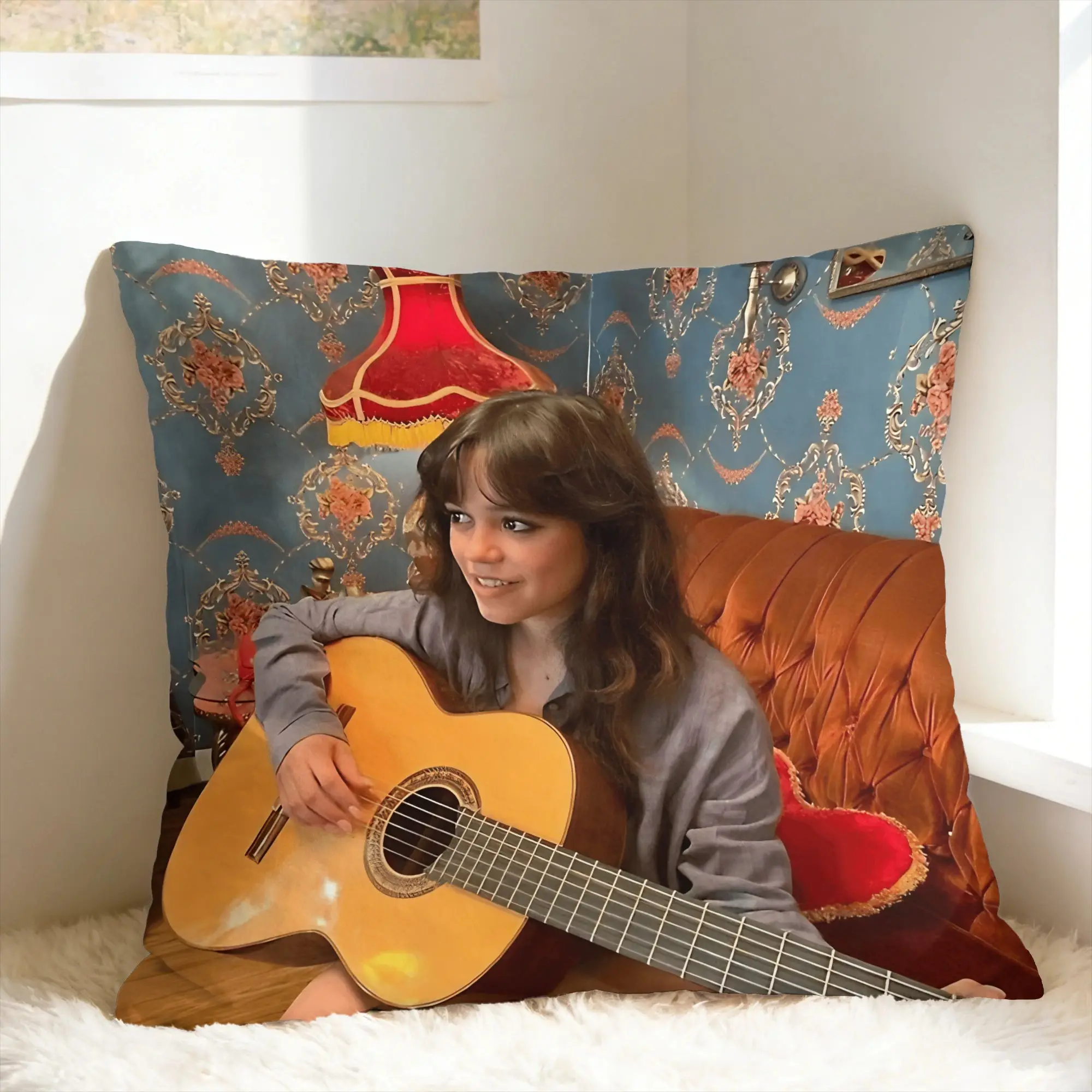 J-Jenna O-Ortega Pillow Case  Soft Pillow Cover For Sofa Bedroom Home Decor Kawaii Pillowcases