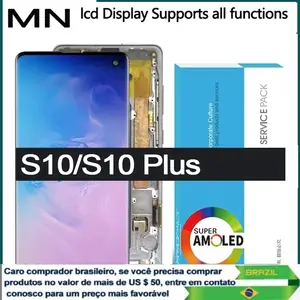 Bilashmart Super AMOLED LCD touch screen replacement Samsung S10 sm g973f/DS S10 plus sm g975f/DS S10 +