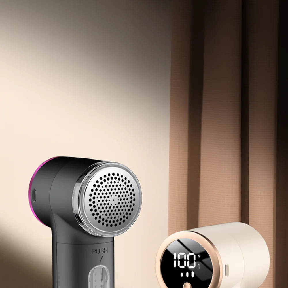Rechargeable Fabric Fuzz Shaver Lint Remover Digital Display Portable Sweater Trimmer Effective Clothes Cleaning Tool