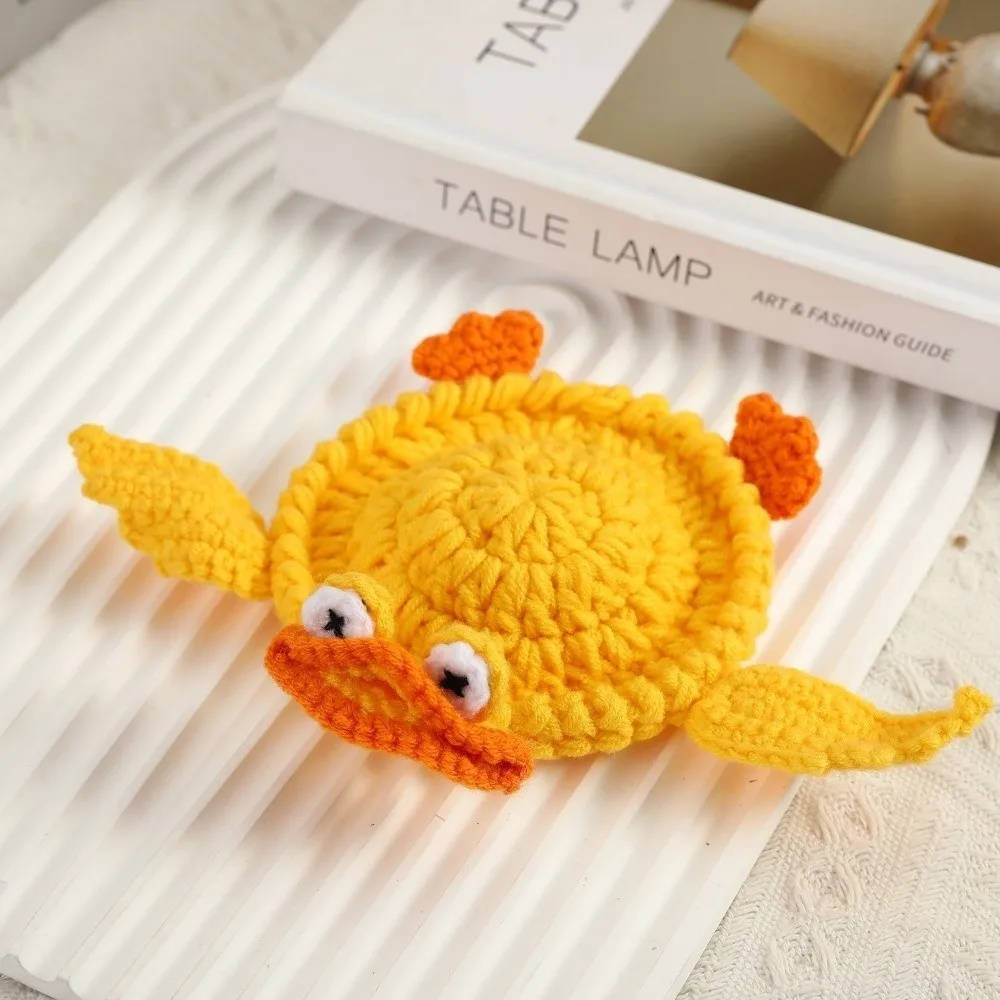 Handmade Crochet Animal Coaster 3D Animal Heat Resistant Knitted Cup Mat Reusable Soft Yarn Mug Rug Housewarming Gift