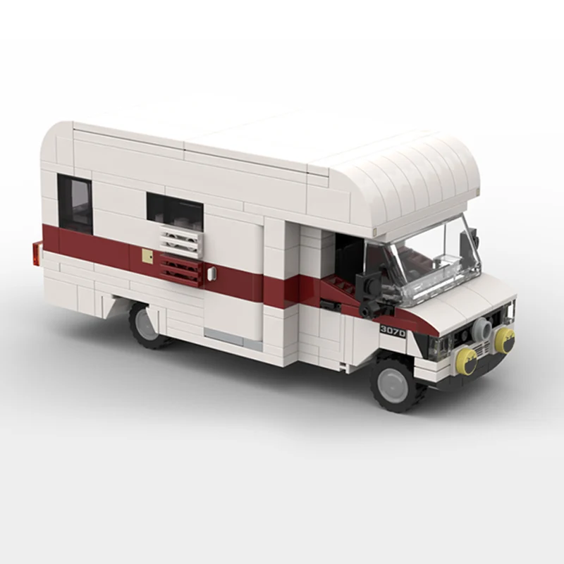 City Car Model MOC Building Bricks 307D City Camper Van Modular Technology Children Holiday Gifts Assemble Toys Suit