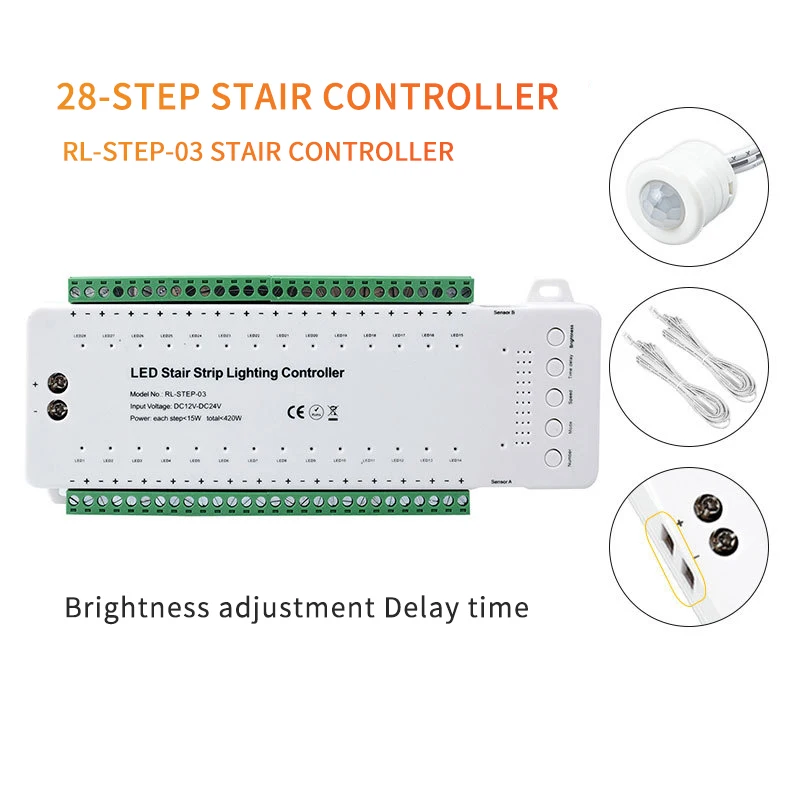 

Netflix Stair Tread Light Controller 28 Keys Smart Sensor Stair Light Bar led Stair Controller