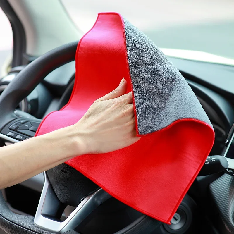 Double-sided Suede Car Towel Wholesale Car Wash Rags Coral Fleece Large Cleaning Rag Thickened Absorbent Cleaning Cloths