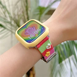Y2K Star Heart Rainbow Denim Band+Case For Apple Watch 9 8 7 6 5 4 3 2 SE Sweet Girl Ultra For iWatch 41mm 49 45 44 42 40 38mm
